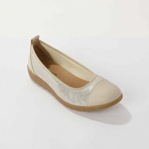 Bőr balerinák gumírozott betéttel kép