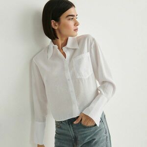 Reserved - Csillogó anyagú ing - Fehér kép