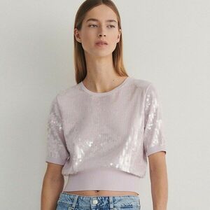 Reserved - Flitteres pulóver - Bíbor kép