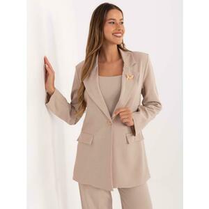 Bézs kabát vállpárnákkal RUE PARIS kép