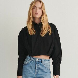 Reserved - Pliszírozott ing - Fekete kép