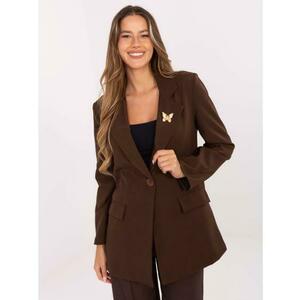 Barna kabát gombos záródással RUE PARIS kép