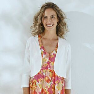 Egyszínű boleró 3/4-es ujjal kép