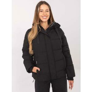 Fekete téli kabát kapucnival SUBLEVEL kép