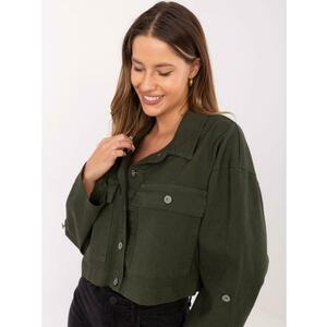 Khaki rövid farmerkabát RUE PARIS kép