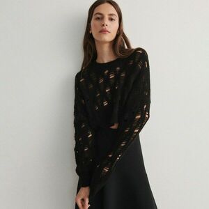 Reserved - Szakadt hatású pulóver - Fekete kép