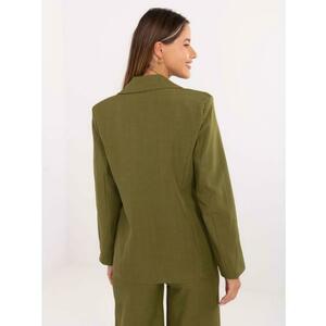 Olívazöld női kabát brossal RUE PARIS kép