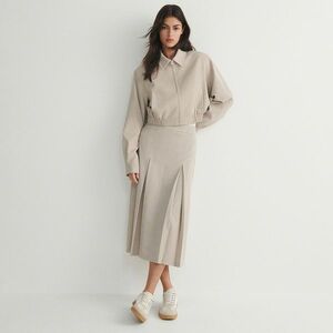 Reserved - Szoknya két berakással - Bézs kép