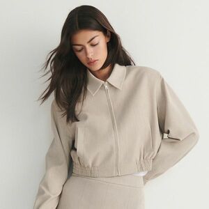 Reserved - Öltönytílusú bomberdzseki - Bézs kép