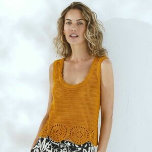 Horgolt hatású felső kép