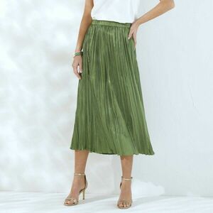 Hajtogatott szatén midiszoknya kép