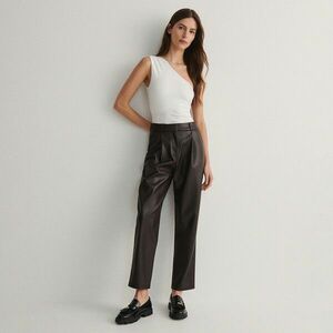 Reserved - Bő szabású műbőr nadrág - Barna kép