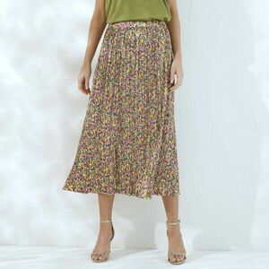 Nyomtatott rakott szatén midiszoknya kép