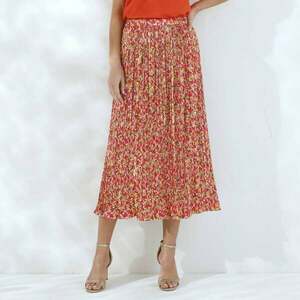 Nyomtatott rakott szatén midiszoknya kép