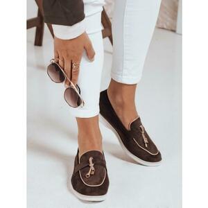 Női velúr mokaszin, barna színű kép