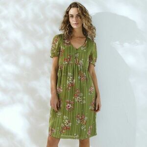 Rövid ruha apró virágokkal nyomtatott jacquard voile-ból kép