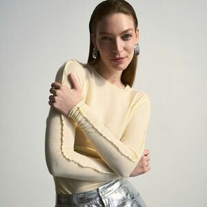 Reserved - Hosszú ujjú, húzott felső - Sárga kép