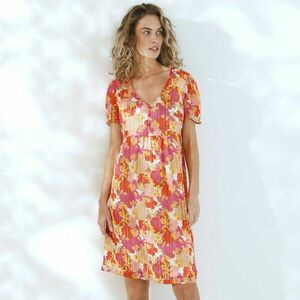 Rövid jacquard voile ruha maxi virágmintával kép