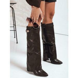 Női barna cipő magas sarokkal kép