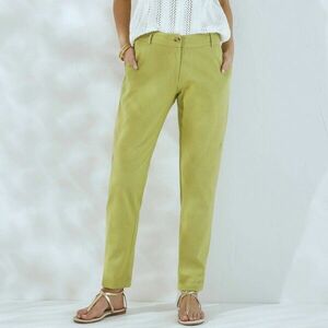 Légies chino nadrág elasztikus derékszíjjal, pamut és vászon vászon kép