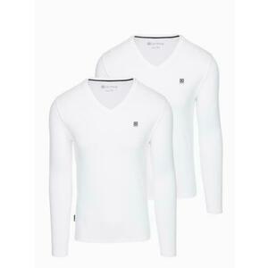 Férfi steppelt kabát fényes felülettel és álló gallérral – fekete V1 OM-JALP-0218 kép