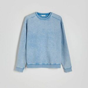 Reserved - Koptatott hatású kapucnis pulóver - Szürke kép