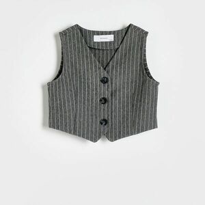 Reserved - Elegáns, csíkos mellény - Szürke kép