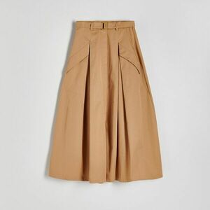 Reserved - Midi szoknya övvel - Bézs kép