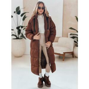 Női hosszú steppelt téli kabát COZYSEASON, barna kép