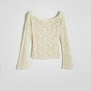 Reserved - Csipkeblúz - Krém kép