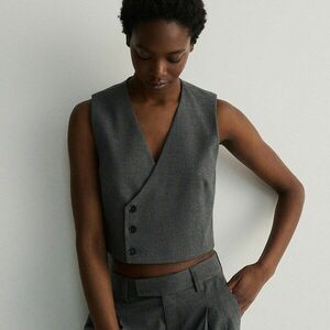 Reserved - Mellény fémes hatással - Szürke kép