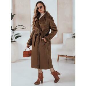 CHICFROST női téli kabát, hosszú, barna, bőr kép