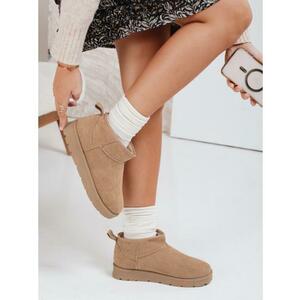 Női bézs színű, platformos téli csizma kép