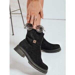 Női szarvasbőr bokacsizma, fekete kép