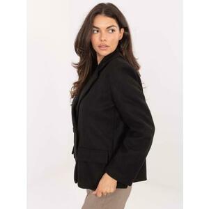 Fekete kabát két soros gombos záródással RUE PARIS kép