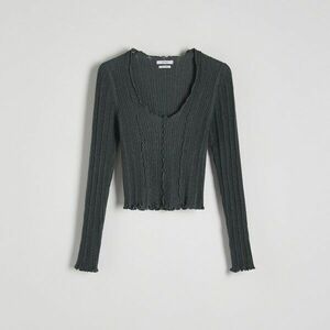 Reserved - Srukturált kötésű pulóver - Szürke kép