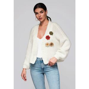 Női pulóver LW-SWCD-0101 krém kép