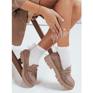 Női szarvasbőr mokaszin, bézs kép