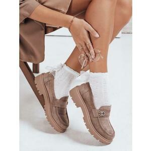 Női szarvasbőr mokaszin, bézs kép