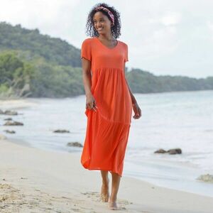 Crepon monokróm midi ruha V-nyakkal kép