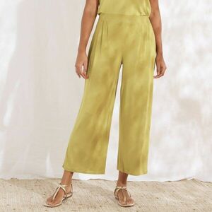 7/8 széles egyszínű nadrág elasztikus derékkal kép