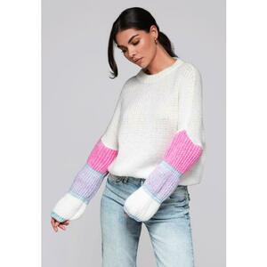 Női pulóver LW-SWSW-0107 - krém kép