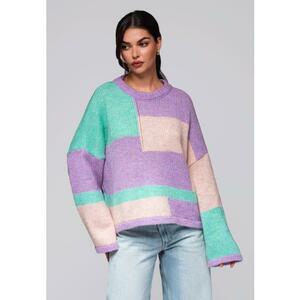 Női pulóver LW-SWSW-0108 - lila/menta kép