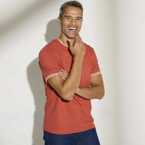 Egyszínű póló piqué kötésből, rövid ujjú, egyszínű póló kép