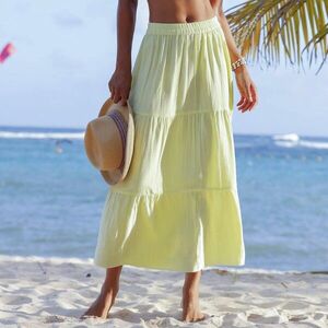 Muszlin hosszú fodros szoknya kép