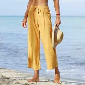 7/8 viszkóz/vászon keverék nadrág kép