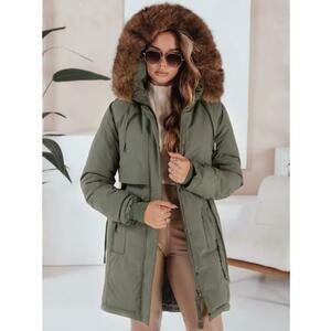 Női téli park kabát kapucnival, zöld kép