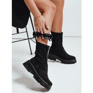 Női bokacsizma platformtal, fekete kép