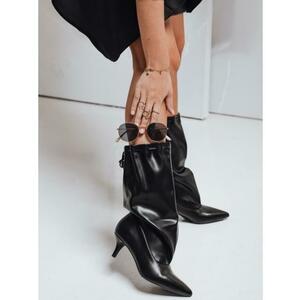 Női cipő hullámos felsőrésszel, fekete kép