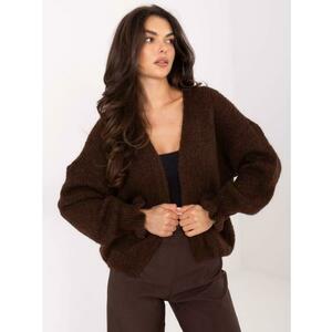 Sötétbarna női kardigán gyapjúval RUE PARIS kép